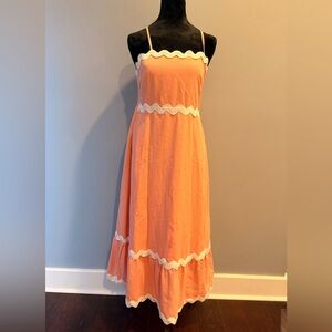 A-Line Midi Ruffle Dress